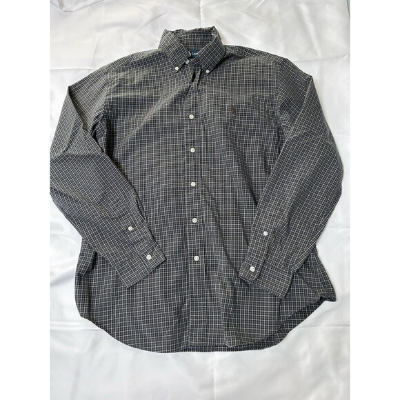 Ralph Lauren Blake Long Sleeve Button-Down Shirt Mens L Plaid Preppy - Picture 1 of 9